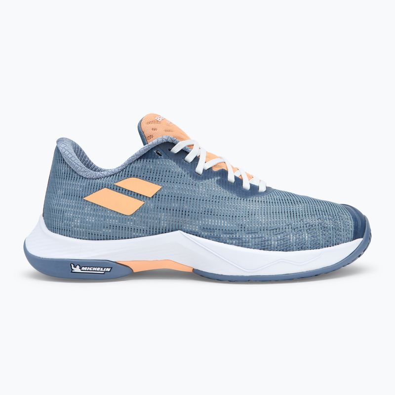 Badminton Schuhe Damen Babolat Shadow Spirit 2 grey/ coral 2