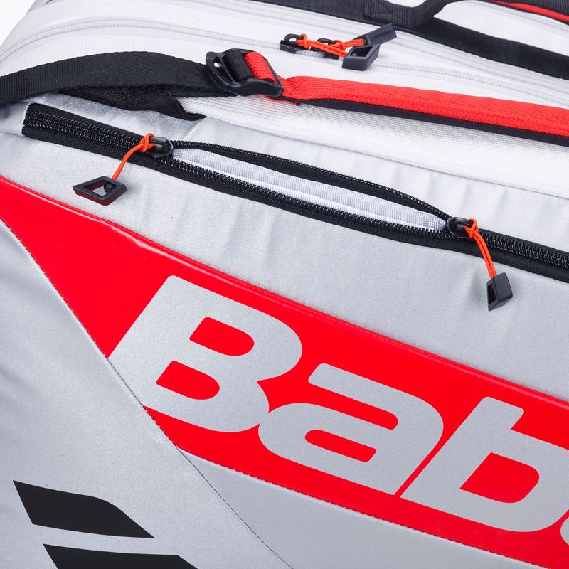 Paddel-Tasche Babolat RH Pro Padel Juan Lebron 62 l white/ silver/ red 3