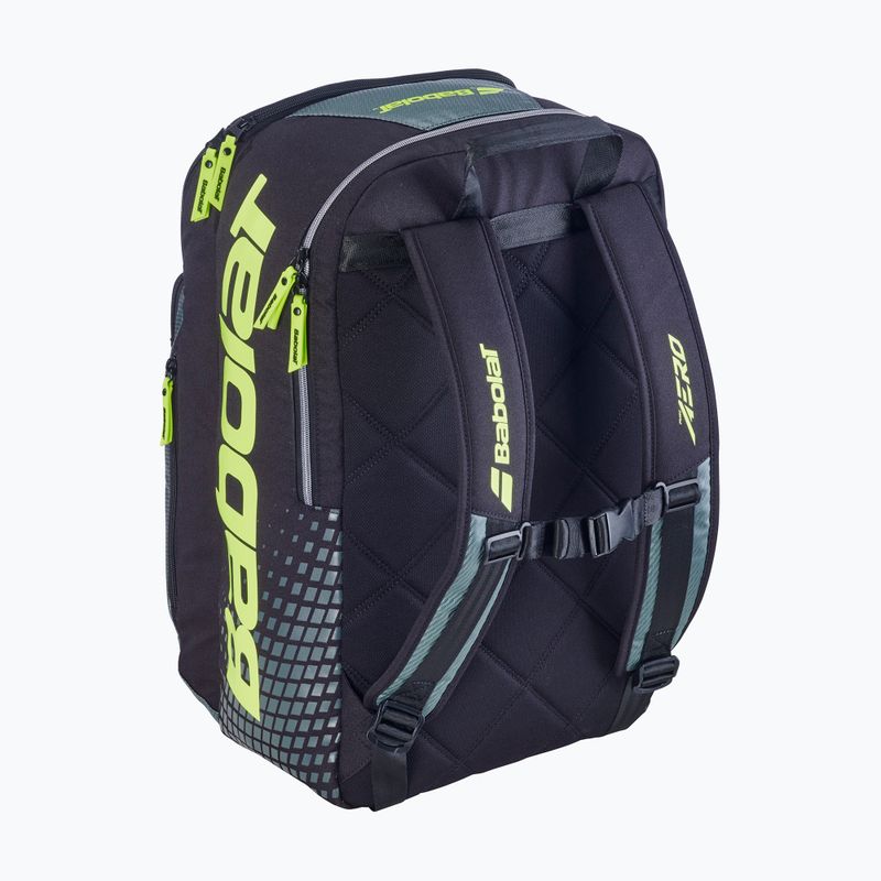 Tennisrucksack Babolat Pure Aero 40 l metallic grey/black/fluo yellow 2