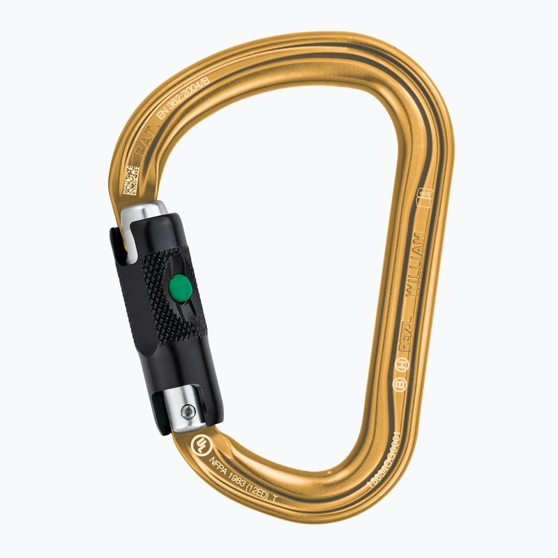 Kletterkarabiner Petzl William Ball-Lock gold
