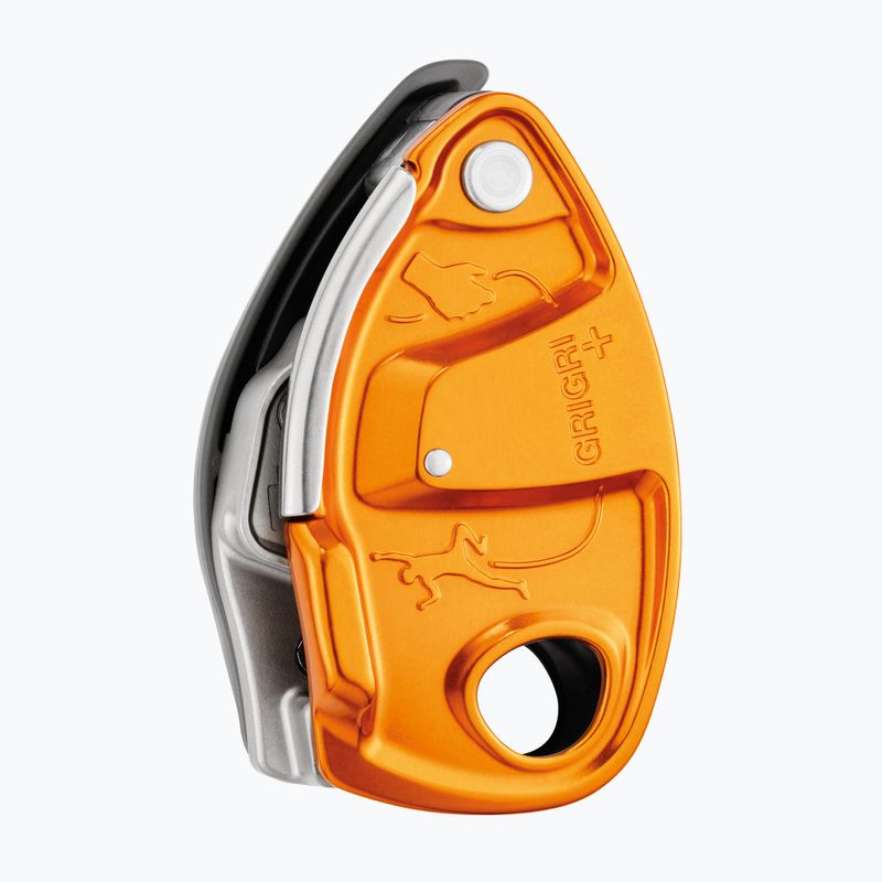 Petzl Grigri + orangefarbenes Sicherungsgerät D13A AG