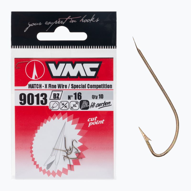 VMC Crystal X Fine Wire Spinnhaken 10 Stück braun 9013BZ