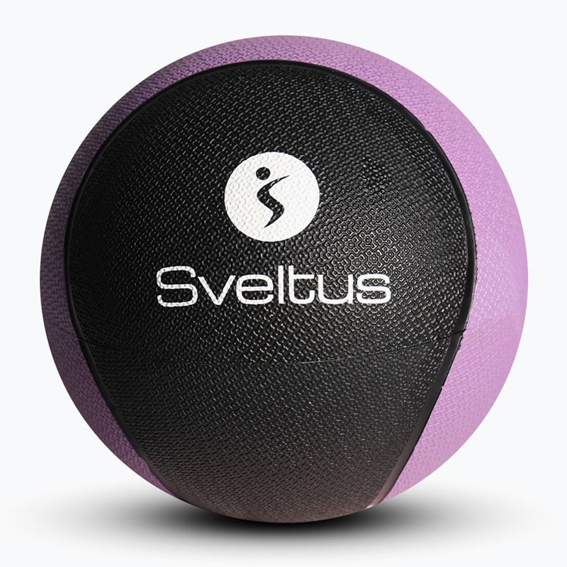 Sveltus Medizinball Gummi 5 kg violett/ schwarz