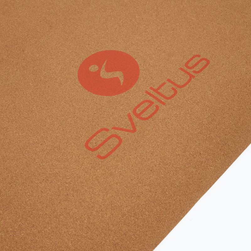 Fitnessmatte Sveltus Cork Yoga natural/ Lilac 3