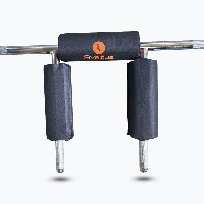 Olympische Kniebeugenstange + 2 Hantelklemmen Sveltus Safety Squat Bar chrome/black 2