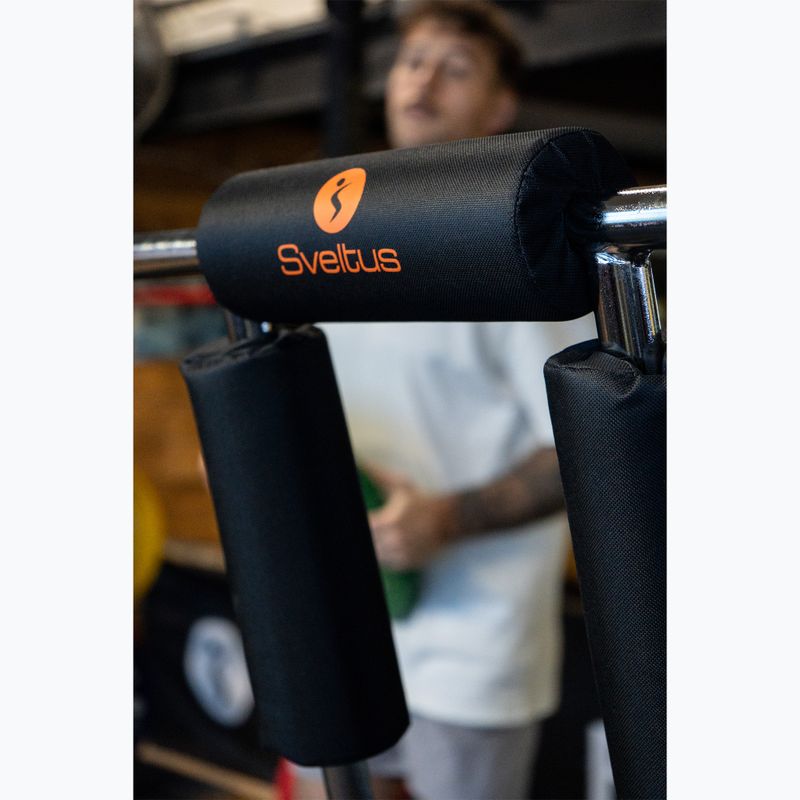 Olympische Kniebeugenstange + 2 Hantelklemmen Sveltus Safety Squat Bar chrome/black 6