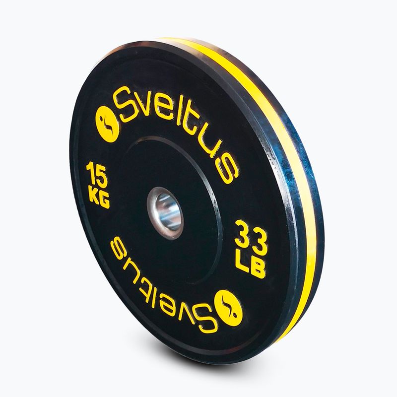Olympische Bumper-Scheibe Sveltus Training Olympic Disc 15 kg black 2