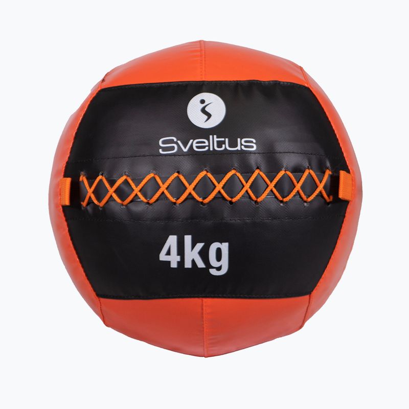 Sveltus Wall Ball 4 kg schwarz/rot