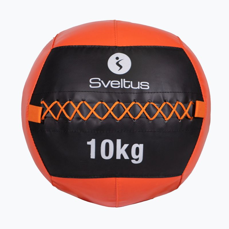 Sveltus Wall Ball 10 kg schwarz/rot