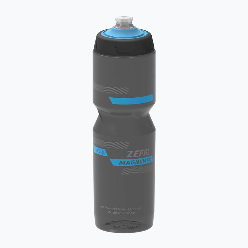 Zefal Magnum Pro 975ml geräuchert schwarz/cyan blau/grau Fahrrad Flasche