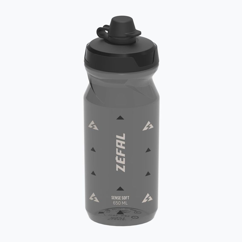 Zefal Sense Soft 65 No-Mud 650ml geräucherte schwarze Fahrradflasche