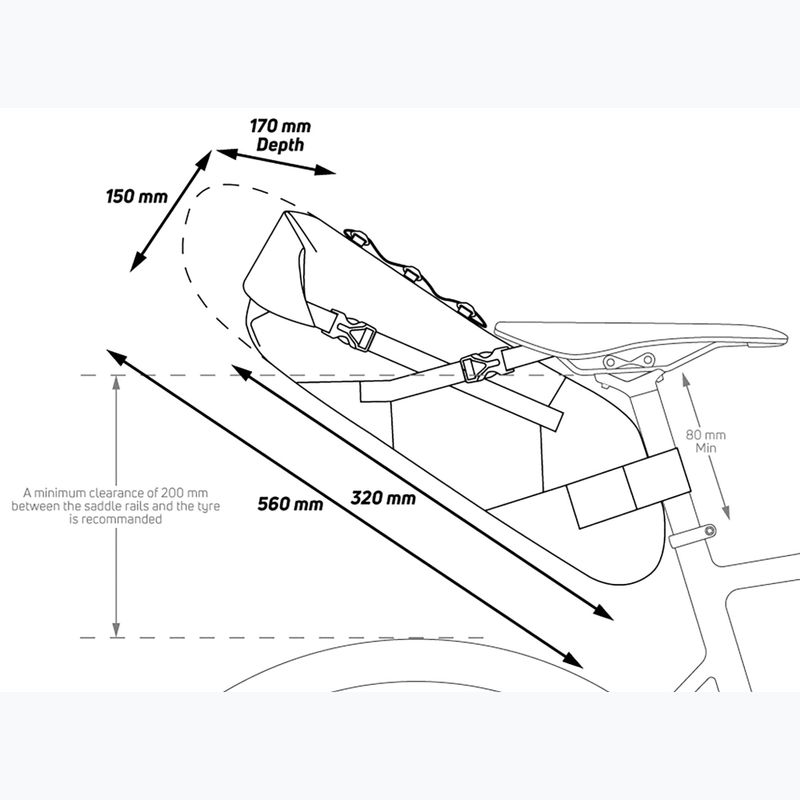 Zefal Bikepacking unter-Sattel Fahrradtasche mit Adventure R11 schwarz ZF-7001 8