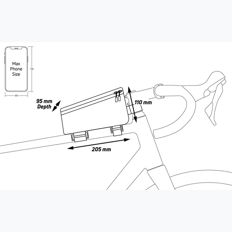 Zefal Console Pack T2 Rahmen Fahrradtasche schwarz ZF-7011 6