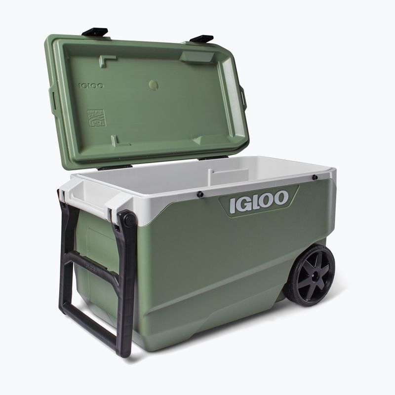 Igloo Ecocool Latitude 90 Qt Roller 85 l vintage grüner Touring-Kühlschrank 7