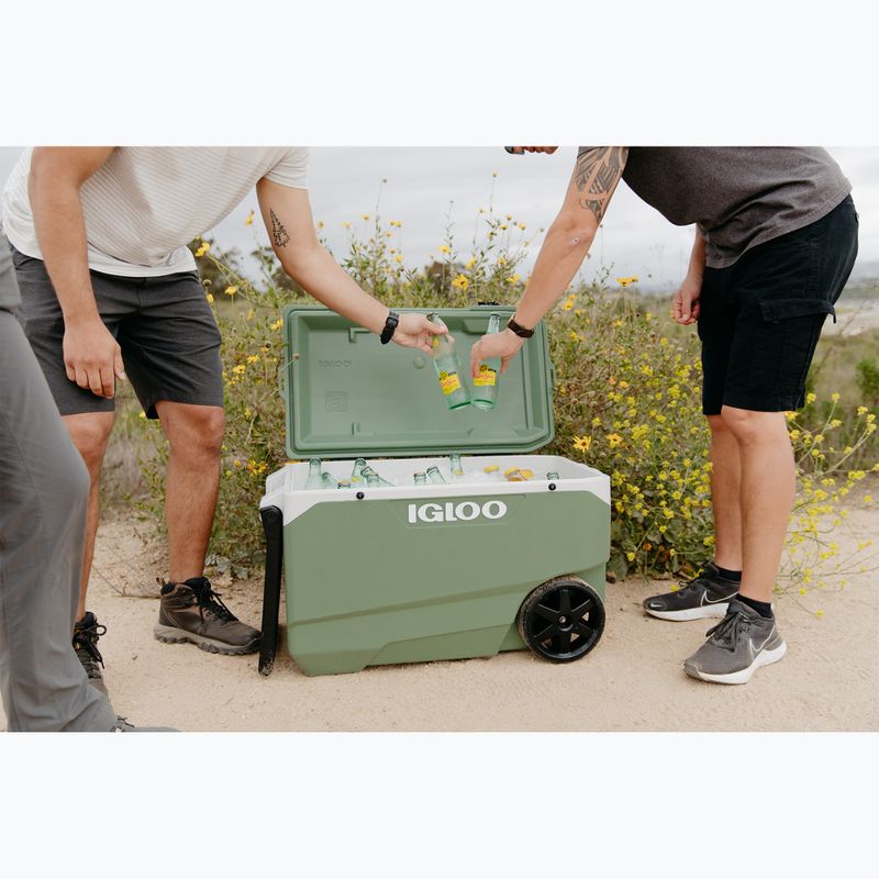 Igloo Ecocool Latitude 90 Qt Roller 85 l vintage grüner Touring-Kühlschrank 11