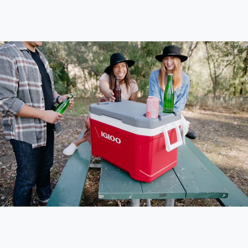 Igloo Latitude 52 Industrie-Kühlschrank rot/weiß/meteorit 10