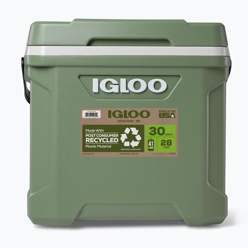 Igloo Ecocool Latitude 30 eco grau/vintage grün/schwarzer Touring-Kühlschrank 5