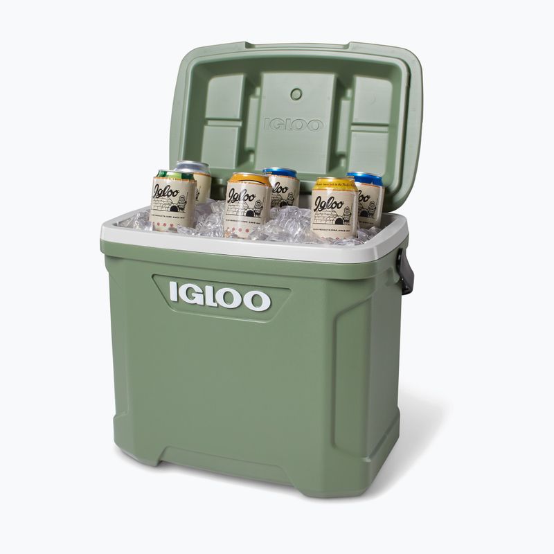 Igloo Ecocool Latitude 30 eco grau/vintage grün/schwarzer Touring-Kühlschrank 6