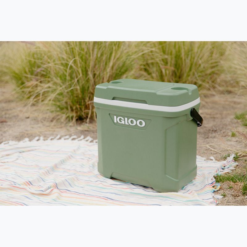 Igloo Ecocool Latitude 30 eco grau/vintage grün/schwarzer Touring-Kühlschrank 7