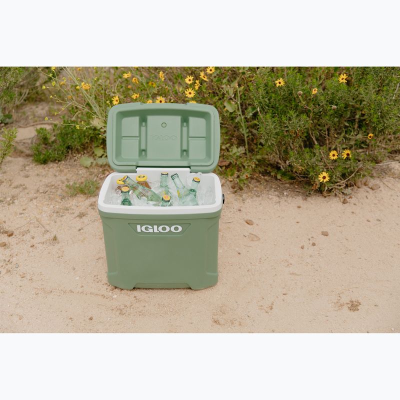 Igloo Ecocool Latitude 30 eco grau/vintage grün/schwarzer Touring-Kühlschrank 8
