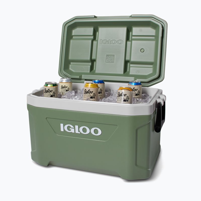 Igloo Ecocool Latitude 52 Qt 49 l vintage grüner Touring-Kühlschrank 9