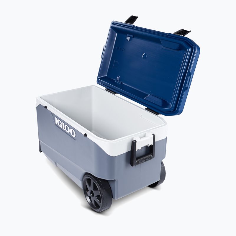 Igloo Maxcold Latitude 90 Qt Roller 85 l Karbonit/Ägäisches Meer Wanderkühlschrank 8
