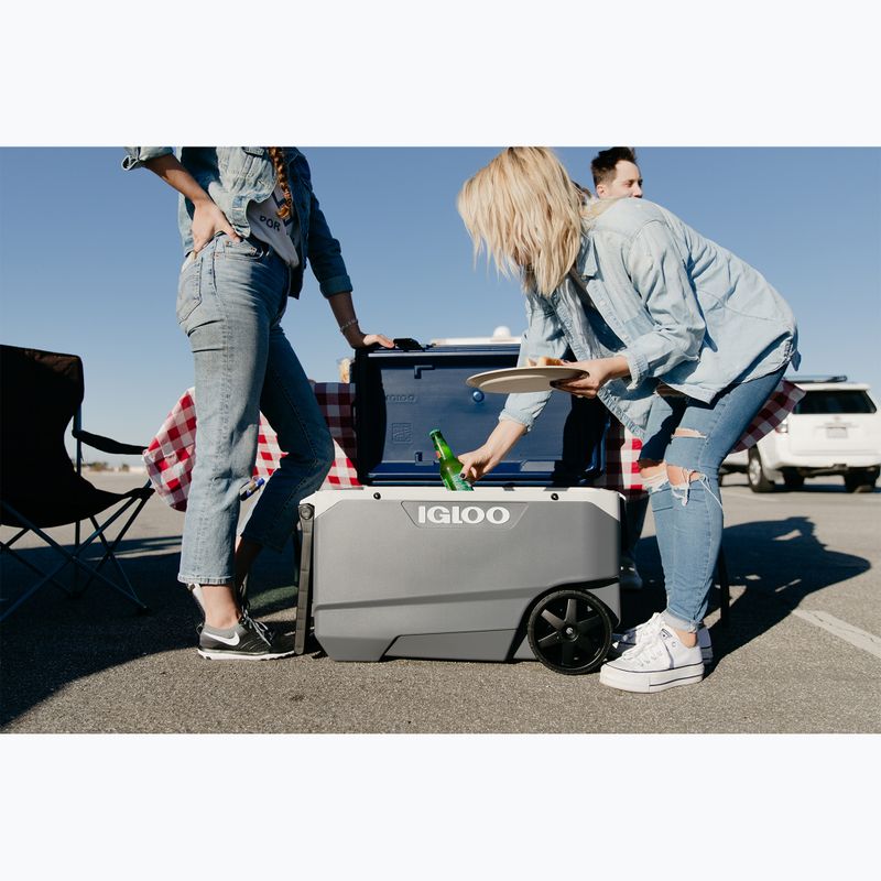 Igloo Maxcold Latitude 90 Qt Roller 85 l Karbonit/Ägäisches Meer Wanderkühlschrank 12