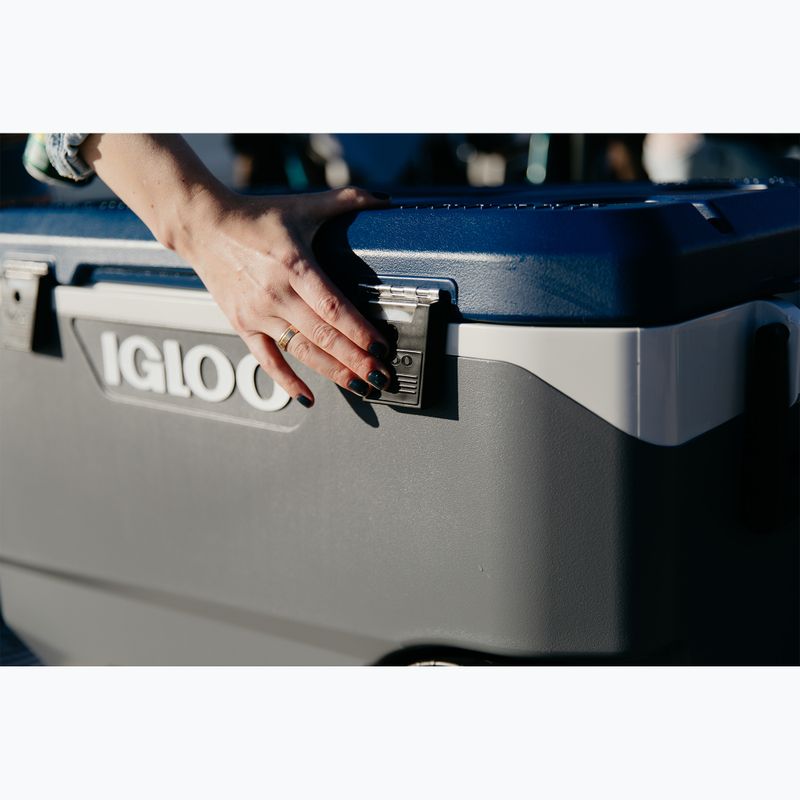 Igloo Maxcold Latitude 90 Qt Roller 85 l Karbonit/Ägäisches Meer Wanderkühlschrank 14