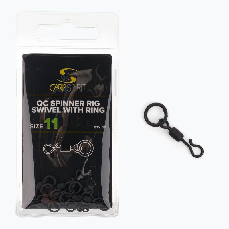 Carp Spirit Karpfen Spinner Rig Swivel + Ring schwarz ACS290022