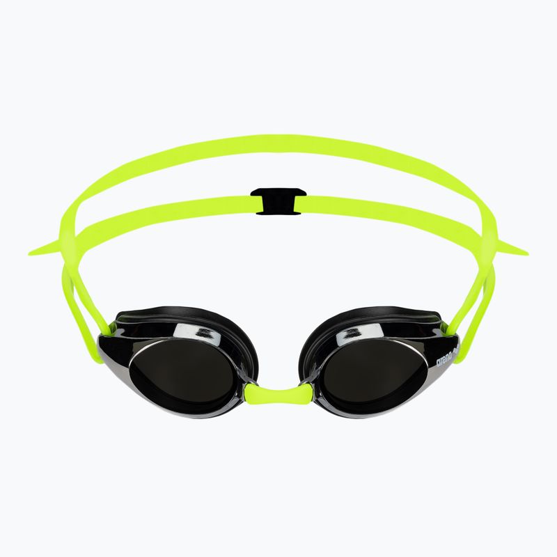Schwimmbrille Kinder arena Tracks JR Mirror silver/black/fluoyellow 2