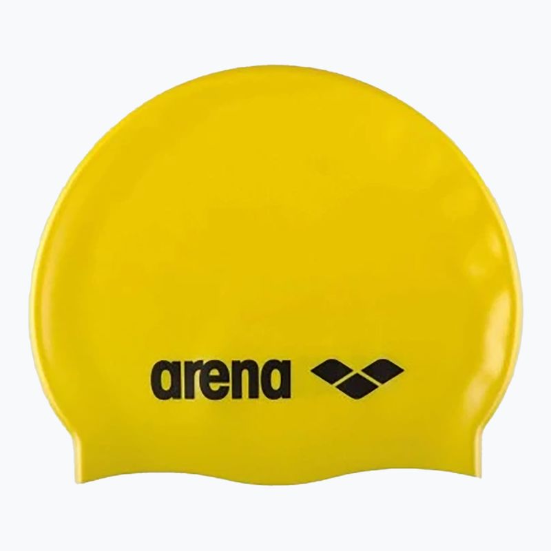 Schwimmkappe Badehaube Kinder arena Classic Silicone Jr yellow / black