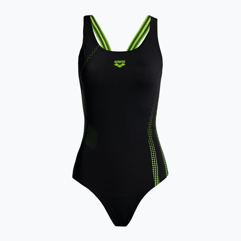Einteiliger Badeanzug Damen arena Shadow One Piece schwarz-grün 88/56