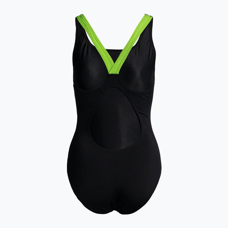 Einteiliger Badeanzug Damen arena Shadow One Piece schwarz-grün 88/56 2