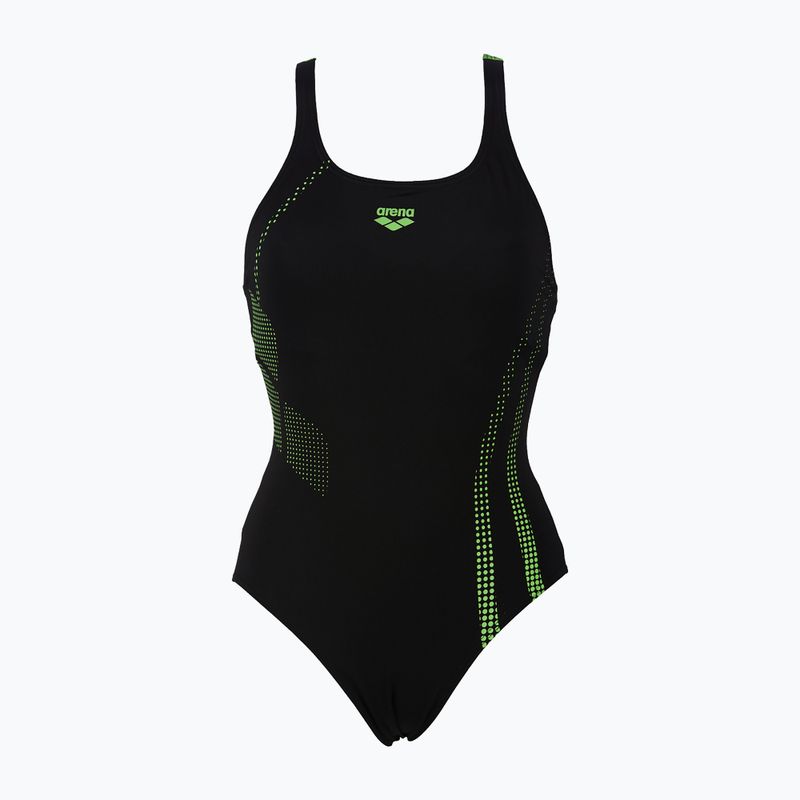 Einteiliger Badeanzug Damen arena Shadow One Piece schwarz-grün 88/56 4