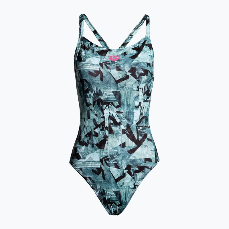 Einteiliger Badeanzug Damen arena Glitch One Piece blau 441/59