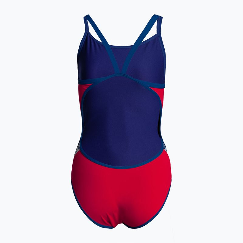 Einteiliger Badeanzug Damen arena Team Stripe Super Fly Back One Piece rot-blau 1195/477 2