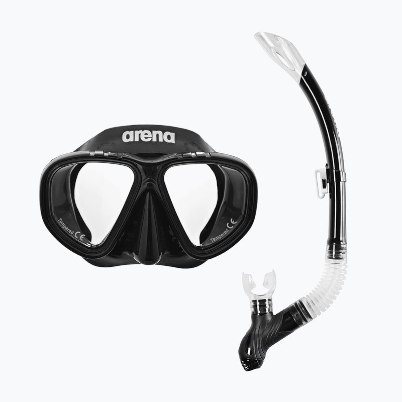 Arena Premium Kinder-Schnorchelset Jr schwarz/klar/schwarz