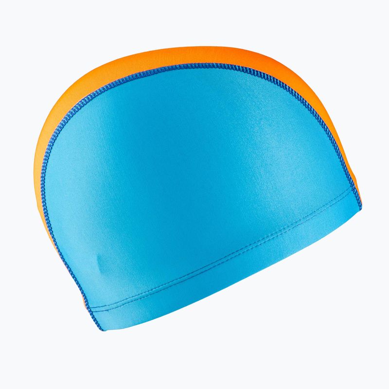 Arena Unix II Jr Kinderschwimmkappe blau/orange/hellblau 2