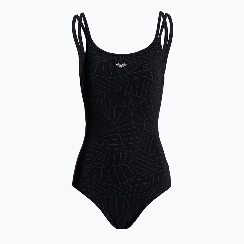 Einteiliger Damen-Badeanzug arena Esther Cross Back schwarz 003400/500