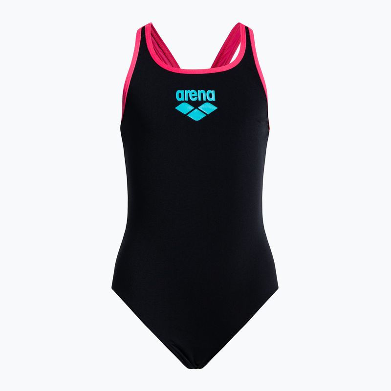 Einteiliger Badeanzug Kinder arena Biglogo Swim Pro Back One Piece schwarz 1332/595