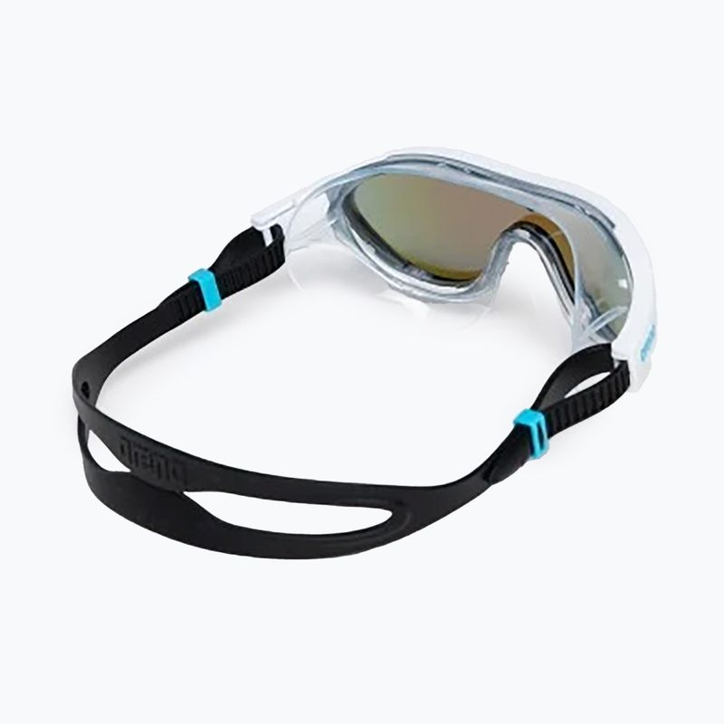 Schwimmmaske Taucherbrille arena The One Mask Mirror blue/white/black 11