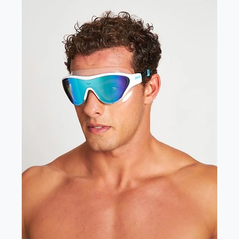 Schwimmmaske Taucherbrille arena The One Mask Mirror blue/white/black 18