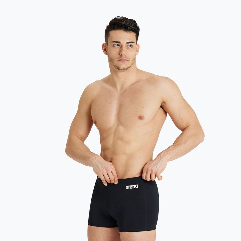 Badeshorts Arena Team Swim Short Solid black/white 4