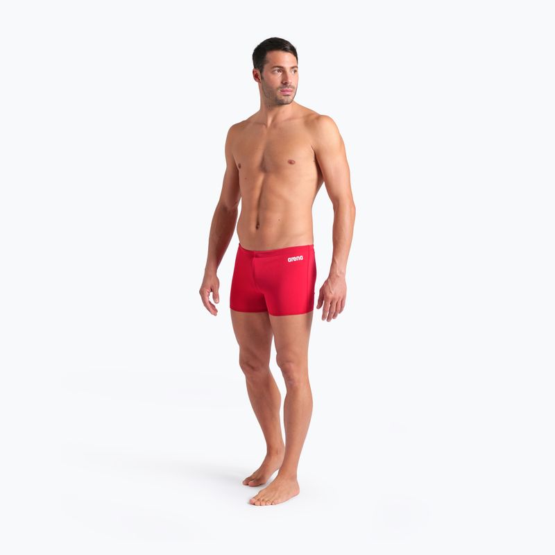Herren-Badeboxershorts arena Team Swim Short Solid red/white 5