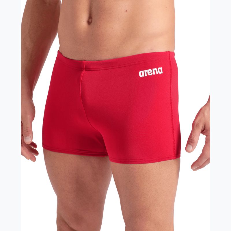 Herren-Badeboxershorts arena Team Swim Short Solid red/white 7