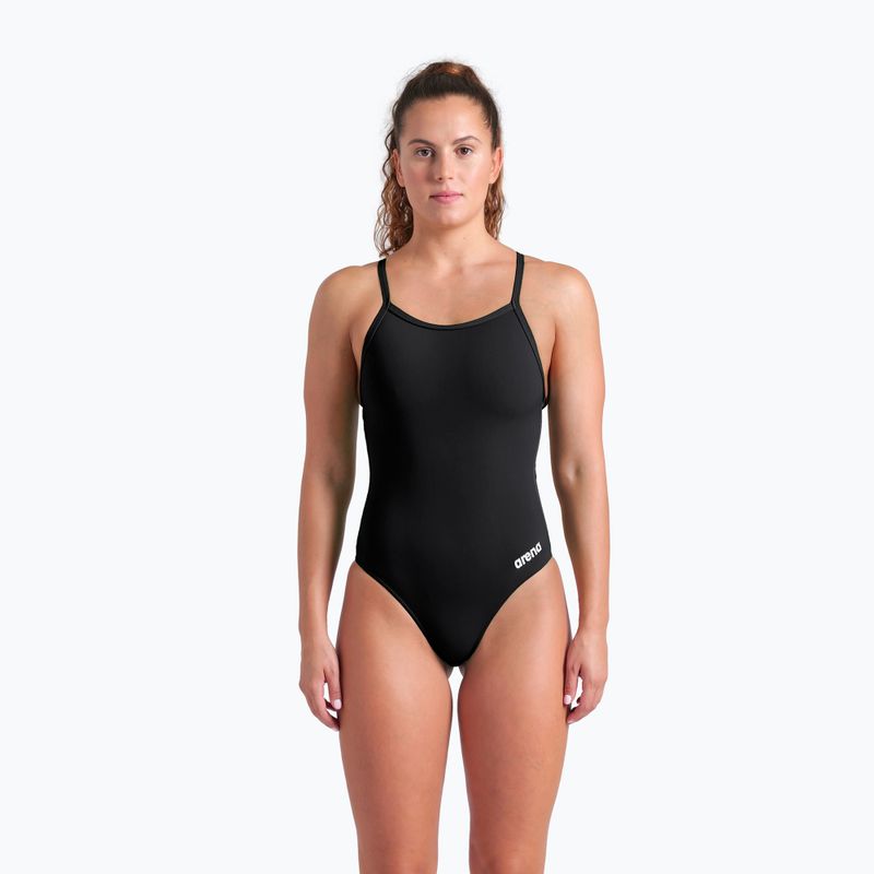 Damen-Einteiler Badeanzug Arena Team Light Drop Solid black/white 5