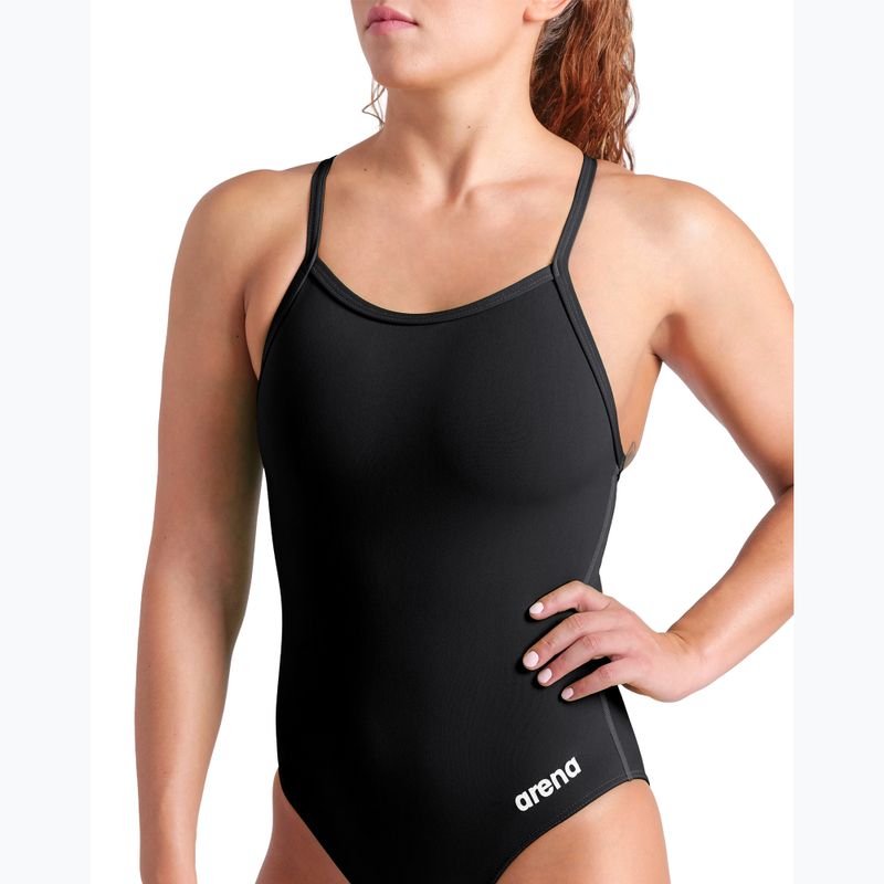Damen-Einteiler Badeanzug Arena Team Light Drop Solid black/white 8