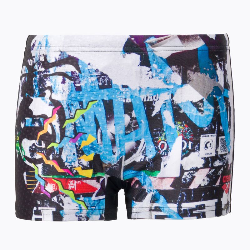 Badehose boxer Kinder arena Placement Short schwarz-bunt 599