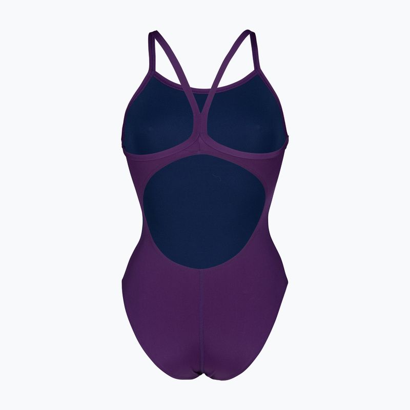 Damen-Einteiler Badeanzug Arena Team Light Drop Solid plum/white 2