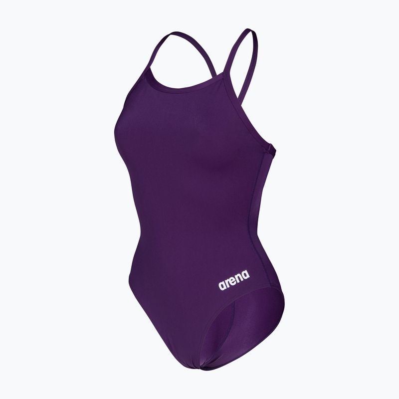 Damen-Einteiler Badeanzug Arena Team Light Drop Solid plum/white 3